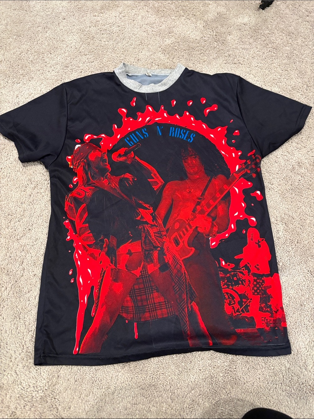 Guns N' Roses Black & Red Graphic Band Jersey